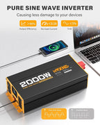 2000W Pure Sine Wave Inverter 12V DC to 110V 120V AC Car Converter - Image 3