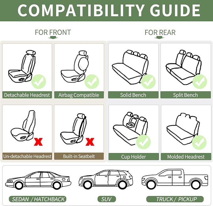 Leather Car Seat Covers, Sedans and Trucks, Waterproof and Breathable - Image 8