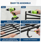 2 Pack Heavy Duty Garage Wall Shelves, 2x4ft Wall Mount Storage Shelf - Image 7