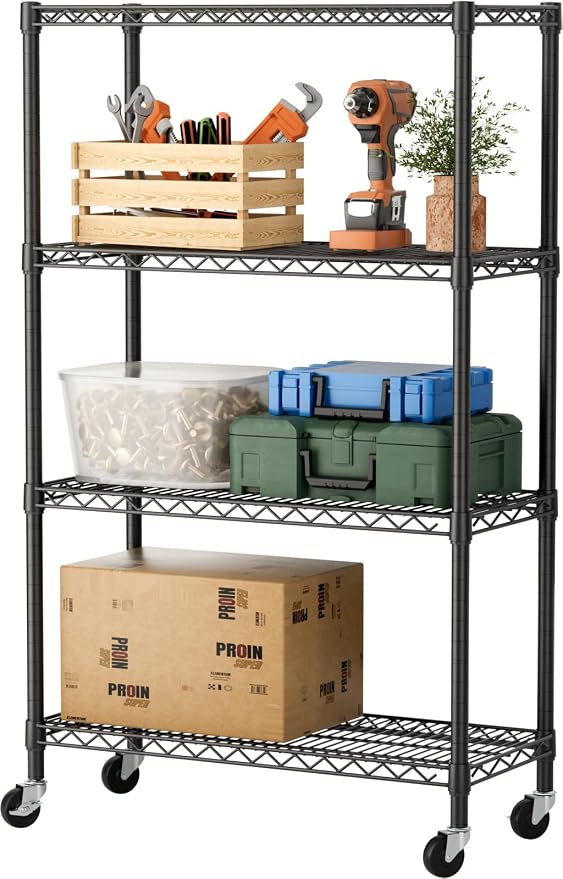 SINGAYE 4 Garage Heavy Duty Shelving Unit Kitchen Pantry Close Home Organizers by SINGAYE