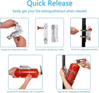 Vehicle Fire Extinguisher Mount Bracket, Aluminum Adjustable Quick Release Roll - Image 5