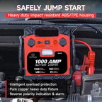 Car Battery Jump Starter with Air Compressor Portable Tire Inflator, 260PSI - Image 2