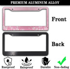 License Plate Frames for Girl Pink License Plate Cover for Women for Men Pink - Image 3