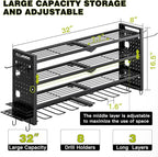 Power Tool Organizer Wall Mount, Cordless Drill Organizer, 4 Layers Large - Image 6