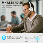 Wireless Headset with Mic for Work, Wireless Headset with USB Dongle & Charging - Image 4