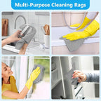 GLIMGLINT Microfiber Cleaning Cloth, 100 Pack Cleaning Rags, Ultra Absorbent - Image 7