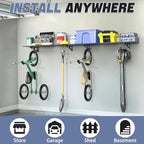 WALMANN 2 Pack Garage Wall Shelves, 1 x 4 ft/12 * 48 inch Wall Mounted Storage - Image 2
