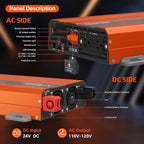 3080W Pure Sine Wave Inverter, 24V DC to 110V/120V AC, 9000W Peak, 5V/2.1A USB - Image 3