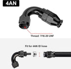 EVIL ENERGY 4AN 120 Degree PTFE One Piece Full Flow End Hose Fitting Aluminum - Image 4