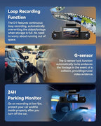 4 Channel Dash Cam 360° View, Front and Rear Inside Left Right, 2K Dash Camera - Image 4