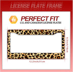 Cheetah Brown Leopard License Plate Frame Animals Print License Plate Frames - Image 7