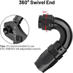 EVIL ENERGY 6AN 150 Degree One Piece Full Flow Hose End Fitting Swivel - Image 4