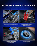 3000A Jump Starter, Portable Car Battery Jump Starter - Image 7