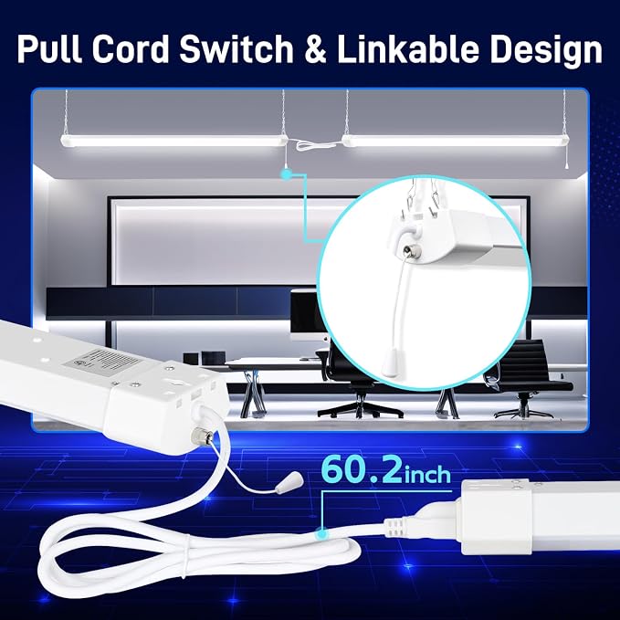 hykolity 4FT 70W LED Shop Light Linkable, 5000K Utility Shop Lights - Image 4