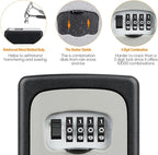 Key Lock Box Wall Mounted, Fayleeko 4 Digit Combination Lockbox - Image 6