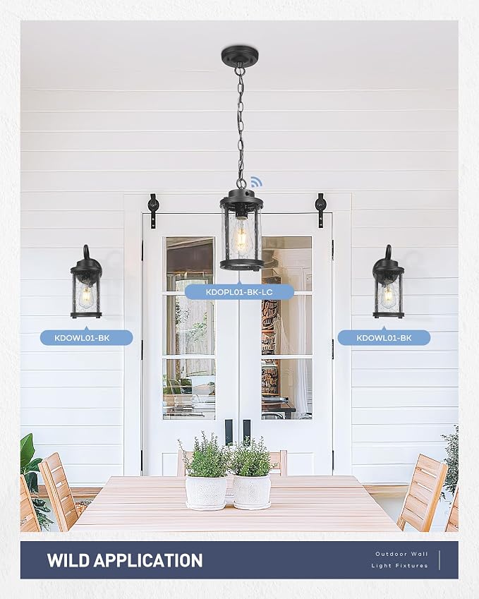 kudos Porch Lights Outdoor, 15.8 inch Large Cylinder Wall Light, E26 Sockets - Image 7