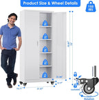 73" H Metal Storage Cabinet - Image 3