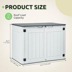 GOOBED 4.5x4ft Outdoor Horizontal Resin Storage Shed, 47 cuft Large Waterproof - Image 7