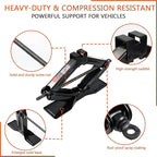 Car Jack Kit Scissor Jack for Car-2Ton, Portable Jack Tire Change Kit Deal for - Image 3