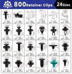 801pcs Car Push Retainer Clips - Image 2
