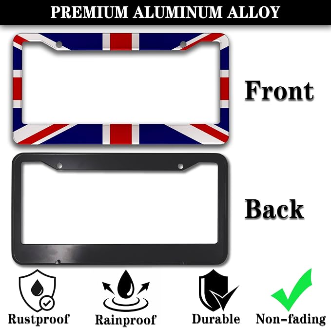License Plate Frames Multicolor Automotive Exterior Accessories British Flag - Image 3
