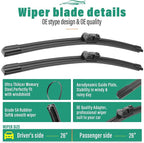 26" 26" 12" Windshield Wiper Blades Replacement - Image 3