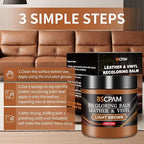 Light Brown Leather Recoloring Balm, Leather Couch Scratch/Stain Remover - Image 5