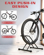 Upgraded 4" Wide Tire Floor Bike Stand Rack, Heavy Duty Garage Indoor Bike - Image 2