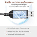 USB to DC3.5 Radar Detector Power Cable, USB C 5V-12V Power Cord Compatible - Image 5