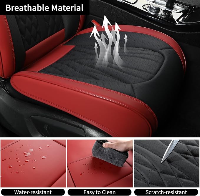 Leather Car Seat Covers, Car Seat Protector Waterproof, Seat Covers Full Set - Image 6