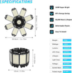 ISKYDRAW LED Garage Lights, 4 Pack Garage Lighting 260W 26000LM Bright Shop - Image 7