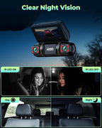LAMTTO Dash Cam Front and Rear Inside - Image 4