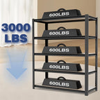 WORKPRO House 5-Tier Shelving Unit, Adjustable Heavy Duty Storage Shelves - Image 5