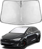 EcoNour Tesla Model X Windshield Sunshade | Dual-Layer 210T Silver-Coated by EcoNour