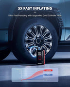 LASFIT TK1 Tire Inflator Portable Air Compressor 150PSI Tire Inflator 12000mAH - Image 2