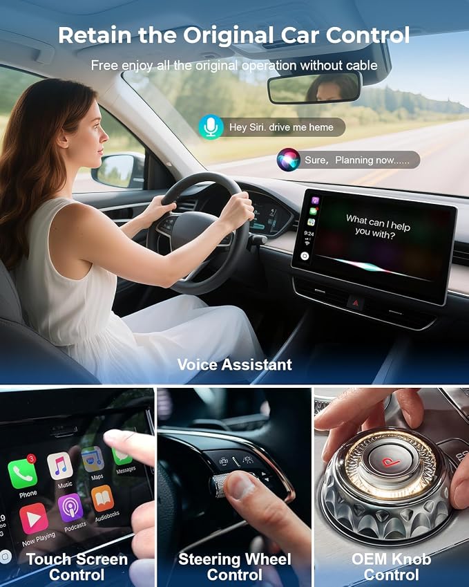Wireless CarPlay Adapter for iPhone/Android Auto Wireless Adapter, Support - Image 5