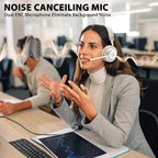Wireless Headset with Mic for Work, V5.2 Wireless Headphones with Mic Noise - Image 6