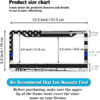 License Plate Frames Black, and Blue License Plate Frame American Flag USA - Image 2