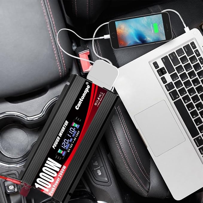 1000W/2000W Car Power Inverter DC 12V to 110V/120V AC Converter - Image 7