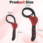 2 PCS Strap Wrench Plumbing, Rubber Strap Wrench, 24 Inch & 19.7 Inch Oil - Image 2