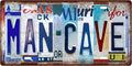MAN CAVE Space Vintage Metal Tin Sign License Plate Bar Cafe Garage Cave Home by Unknown