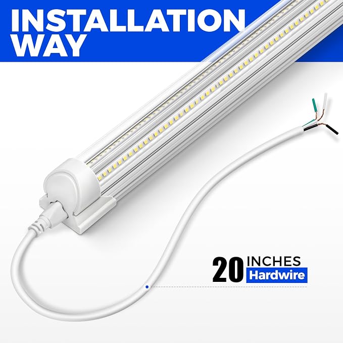 Barrina 8FT LED Shop Light, 100W 15000LM 6500K Super Bright White, Linkable - Image 7