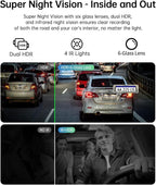 2.5K+1080P Dual Dash Cam Front and Inside, WiFi & GPS Dash Camera - Image 5