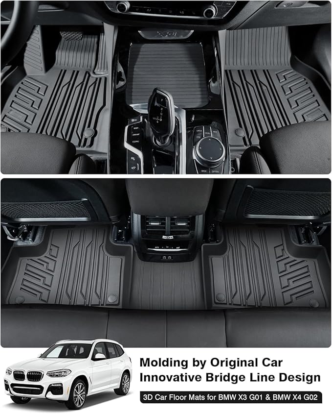Powerty Floor Mats for 2018-2024 BMW X3 / 2019-2024 BMW X4, Custom Fit for BMW - Image 2