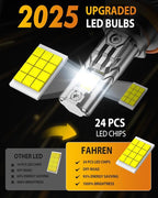 FAHREN 2025 Upgraded H11/H9/H8 LED Bulbs, 60000LM 1000% Ultra-Bright, Real 1:1 - Image 6