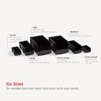 IRIS USA Stackable Bins, 5.5 x 4.5 x 3 inch, Plastic Hanging Open Front Shelf - Image 3