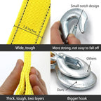 Heavy Duty Tow Strap with Safety Hooks | 2” x 16.4’ | 13200 LB Capacity - Image 2
