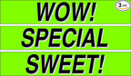 Ez-line Vinyl Windshield Stickers 3 Dozen 15 Inch Chartreuse Slogan Dealership by CarBowz