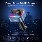 Syncwire Bluetooth 5.4 FM Transmitter Car Adapter 54W Wireless Radio Receiver - Image 6