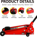 3 Ton Low Profile Floor Jack, Heavy Duty Floor Jack - Image 3